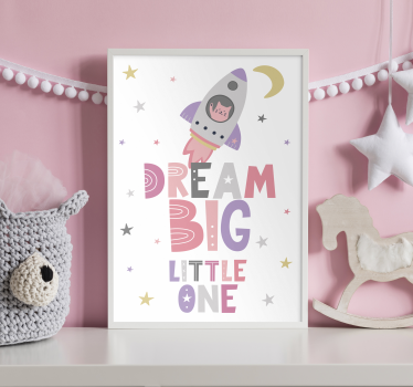Poster Kinderzimmer Dream Big little one - TenStickers