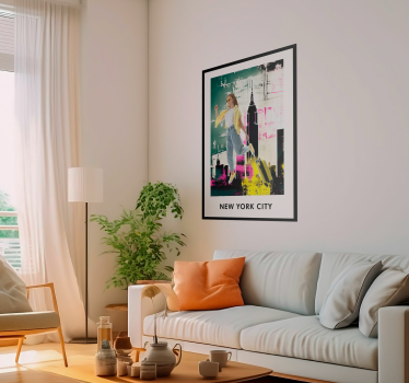 Poster Wohnzimmer New York - TenStickers