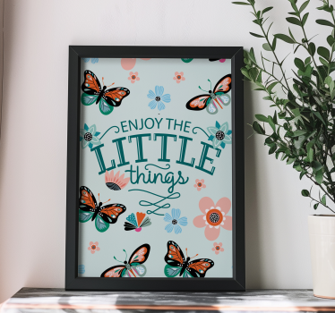 Poster Wohnzimmer Enjoy the Little Things - TenStickers
