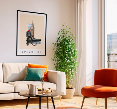 Poster Wohnzimmer London Design - TenStickers