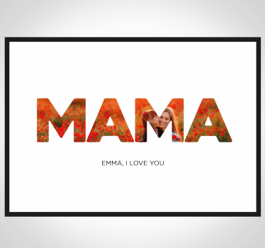 Poster Wohnzimmer mama, ich liebe dich. - TenStickers