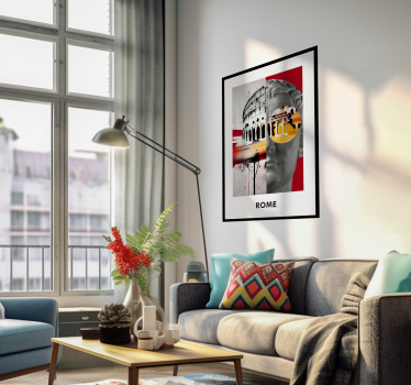 Poster Wohnzimmer Rom Design - TenStickers