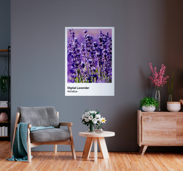 Poster Pantone Lavendelfeld - TenStickers