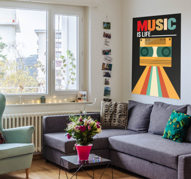 Poster Retro Musik Kassette - TenStickers