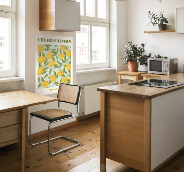 Poster Sommerliches Zitronenmuster - TenStickers