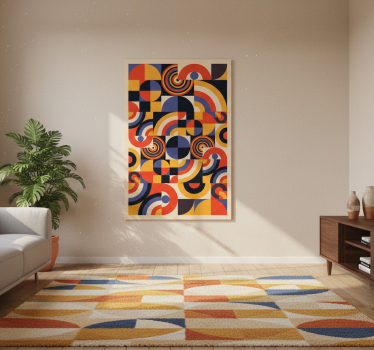 Poster wohnzimmer bunte bauhaus kreise - TenStickers