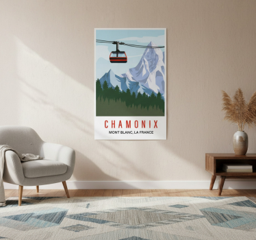 Poster wohnzimmer chamonix berge - TenStickers