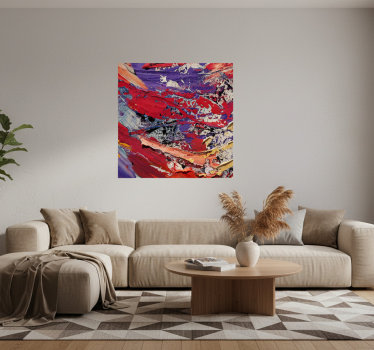 Poster wohnzimmer farbensplash gemälde - TenStickers