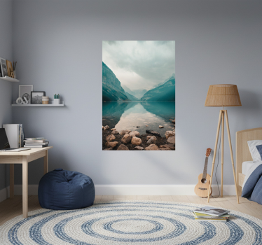 Poster wohnzimmer friedliches wasserlandschaft - TenStickers