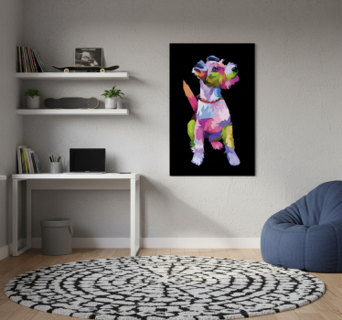 Poster wohnzimmer geometrische tiere fox terrier - TenStickers