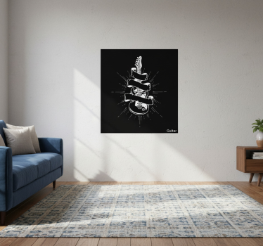 Poster wohnzimmer gitarre - TenStickers