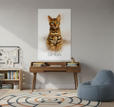 Poster wohnzimmer haustierporträt - TenStickers
