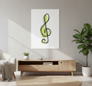 Poster wohnzimmer im minimalistischen notendesign - TenStickers