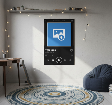 Poster wohnzimmer im spotify canvas stil - TenStickers