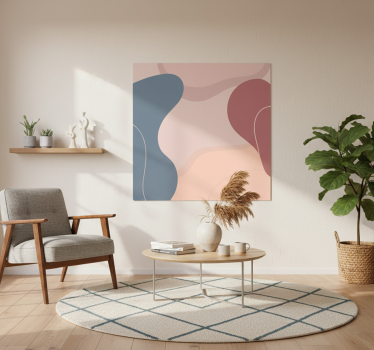 Poster wohnzimmer in sanften wandkunstfarben - TenStickers