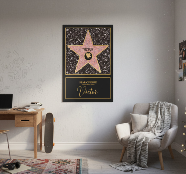 Poster wohnzimmer individuelle ruhmesstern - TenStickers