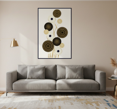 Poster wohnzimmer kreise glamour dekoration - TenStickers