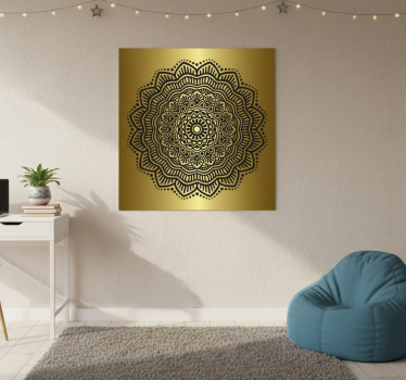Poster wohnzimmer mandala kunstwerk für ihr zuhause - TenStickers