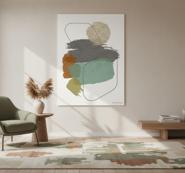 Poster wohnzimmer mit farbflecken - TenStickers