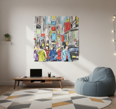 Poster wohnzimmer moderne persönlichkeiten aus new york - TenStickers