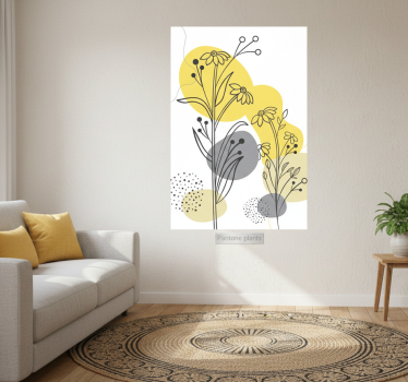 Poster wohnzimmer pantone pflanzen - TenStickers