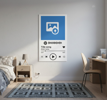 Poster wohnzimmer spotify canvas auf weißem hintergrund - TenStickers