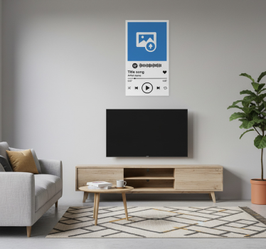 Poster wohnzimmer mit individuellem spotify-song - TenStickers