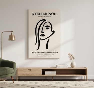 Poster zitat atelier schwarz - TenStickers