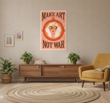 Poster zitat kunst statt krieg - TenStickers