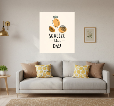 Poster zitat lustiges zitat mit zitrone und orange - TenStickers