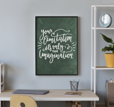 Poster Zitat only Limit is Imagination - TenStickers