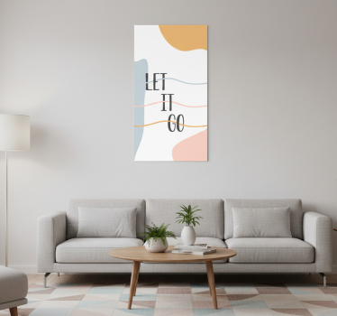 Poster zitat pastellfarben lass es los design - TenStickers