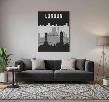 Poster zitat schwarz-weiß skyline von london - TenStickers