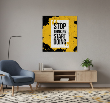 Poster zitat teppich spruch fang an zu handeln - TenStickers