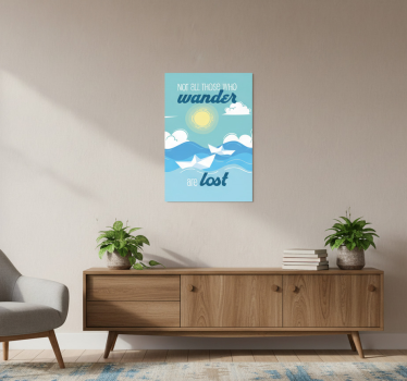Poster zitat wander verloren zitat sonnenschein - TenStickers