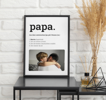 Definition für Vater Wohnzimmer Poster - TenStickers
