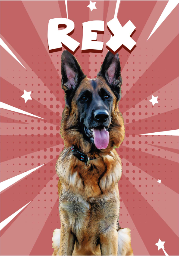 Poster sonstige Tiere personalisierter comic stil - TenStickers