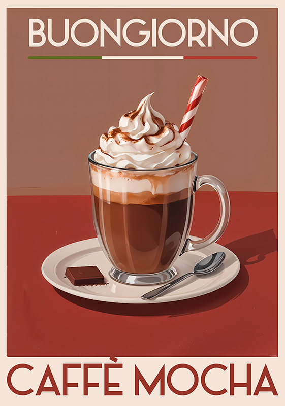 Vintage Poster mocha -kaffee - TenStickers