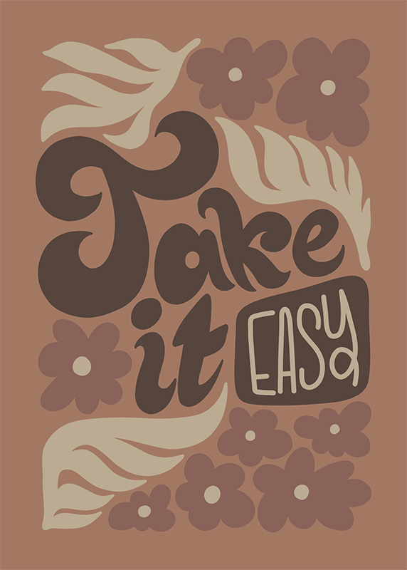 Poster Zitat take it easy - TenStickers