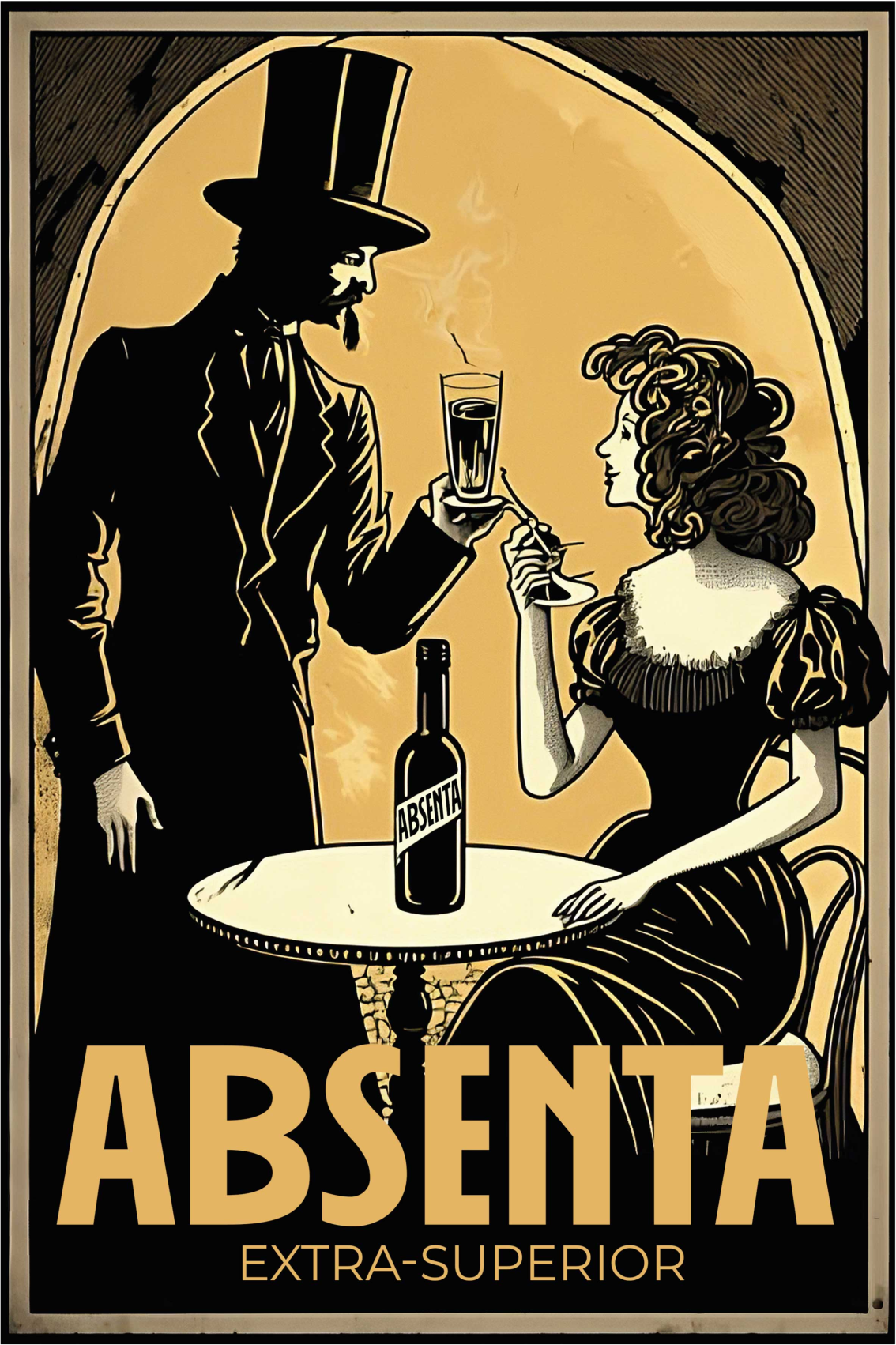 Küchenposter licor absenta - TenStickers