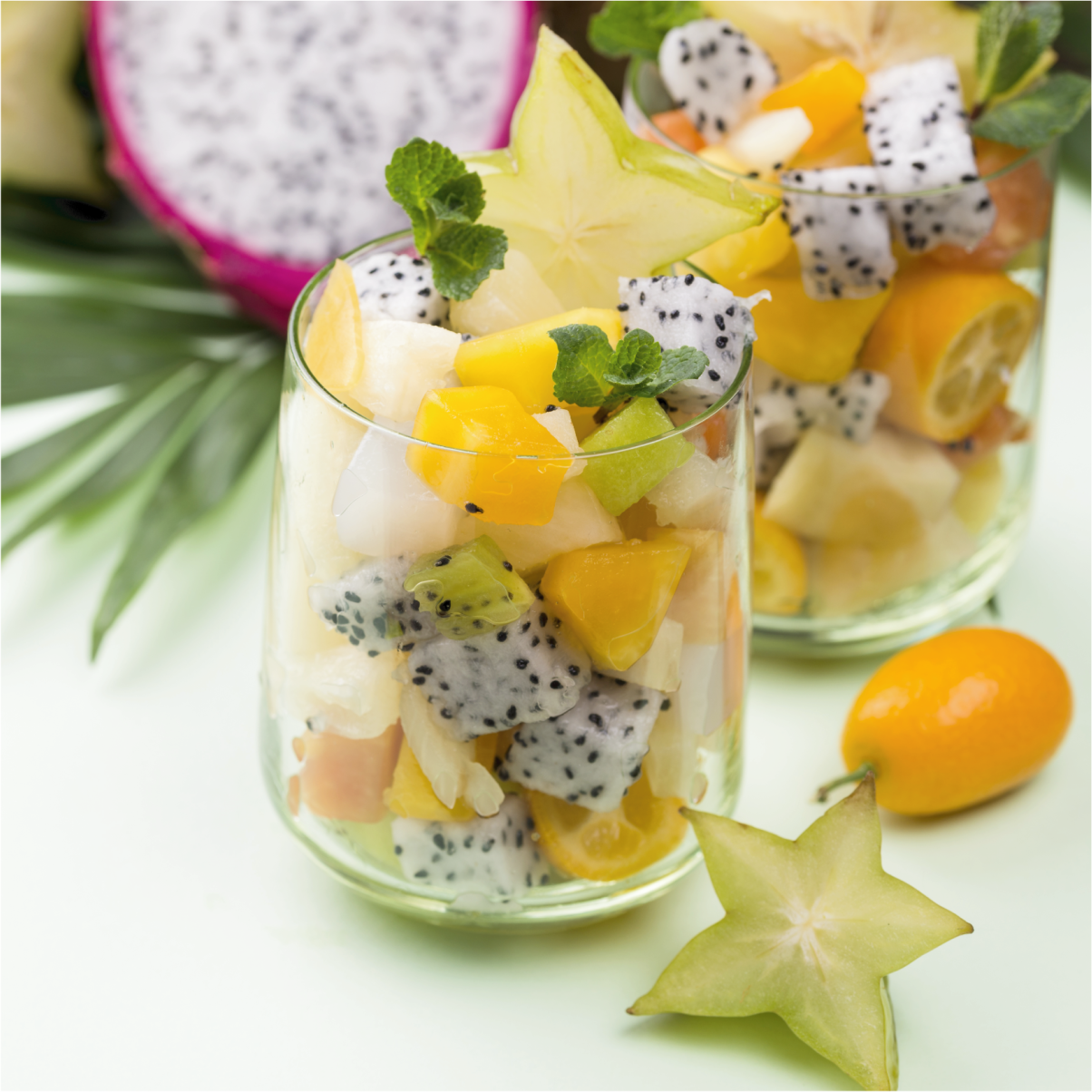 Küchenposter mango und grüne gläser - TenStickers