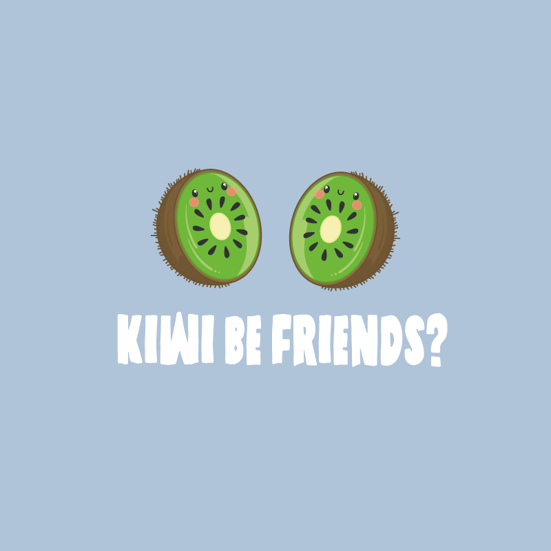 Küchenposter lustiger spruch mit kiwis - TenStickers