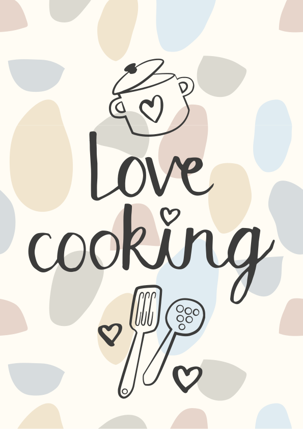 Küchenposter liebe zum kochen - TenStickers
