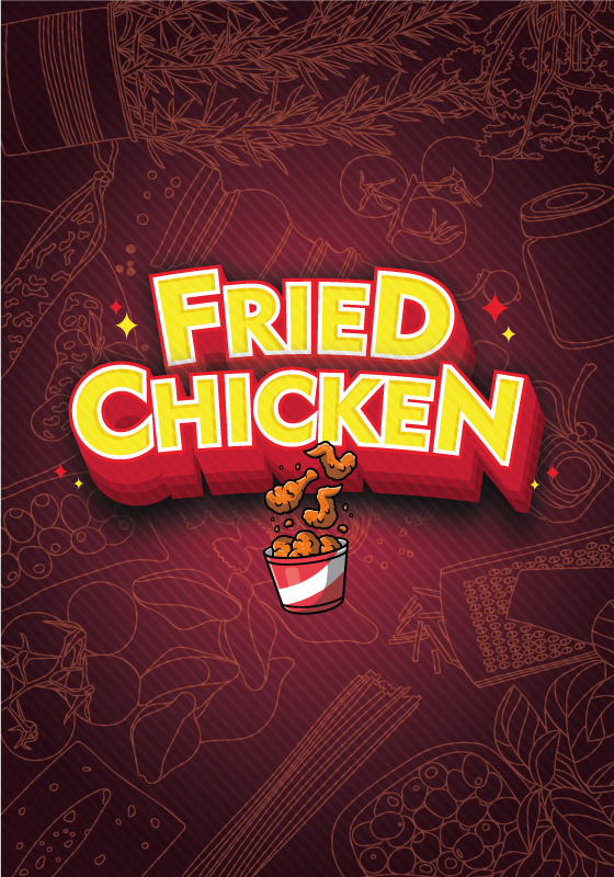 Küchenposter graffiti taco und fried chicken - TenStickers