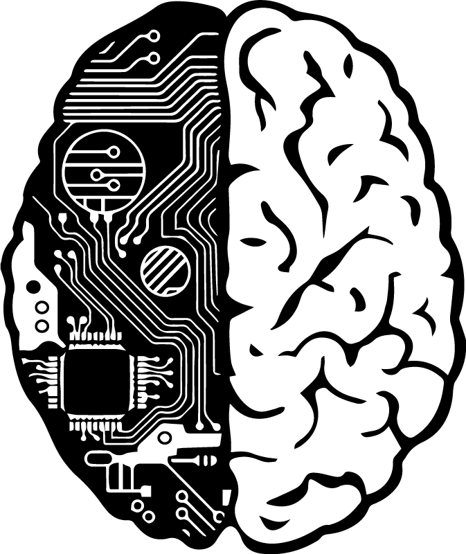 Poster büro technisches gehirn - TenStickers