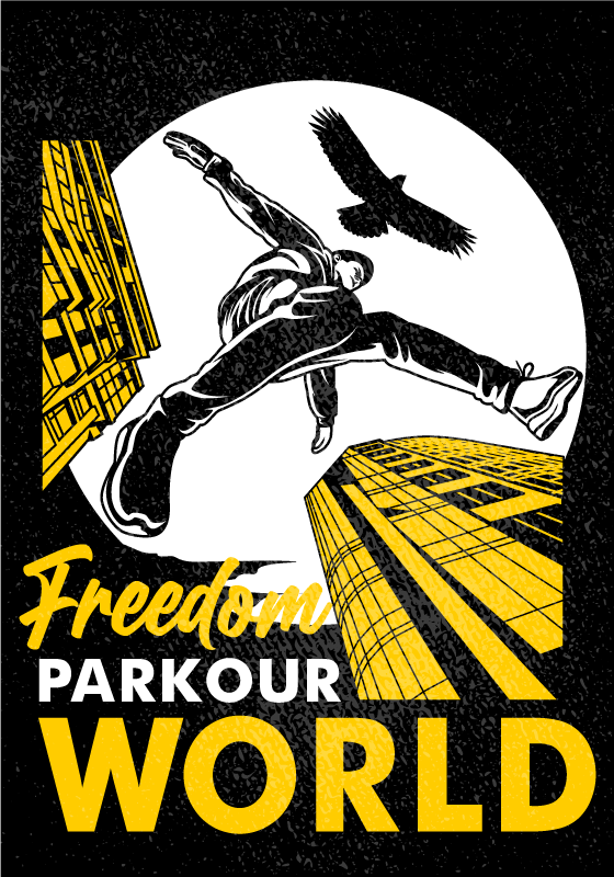 Jugendzimmer poster parkour welten - TenStickers