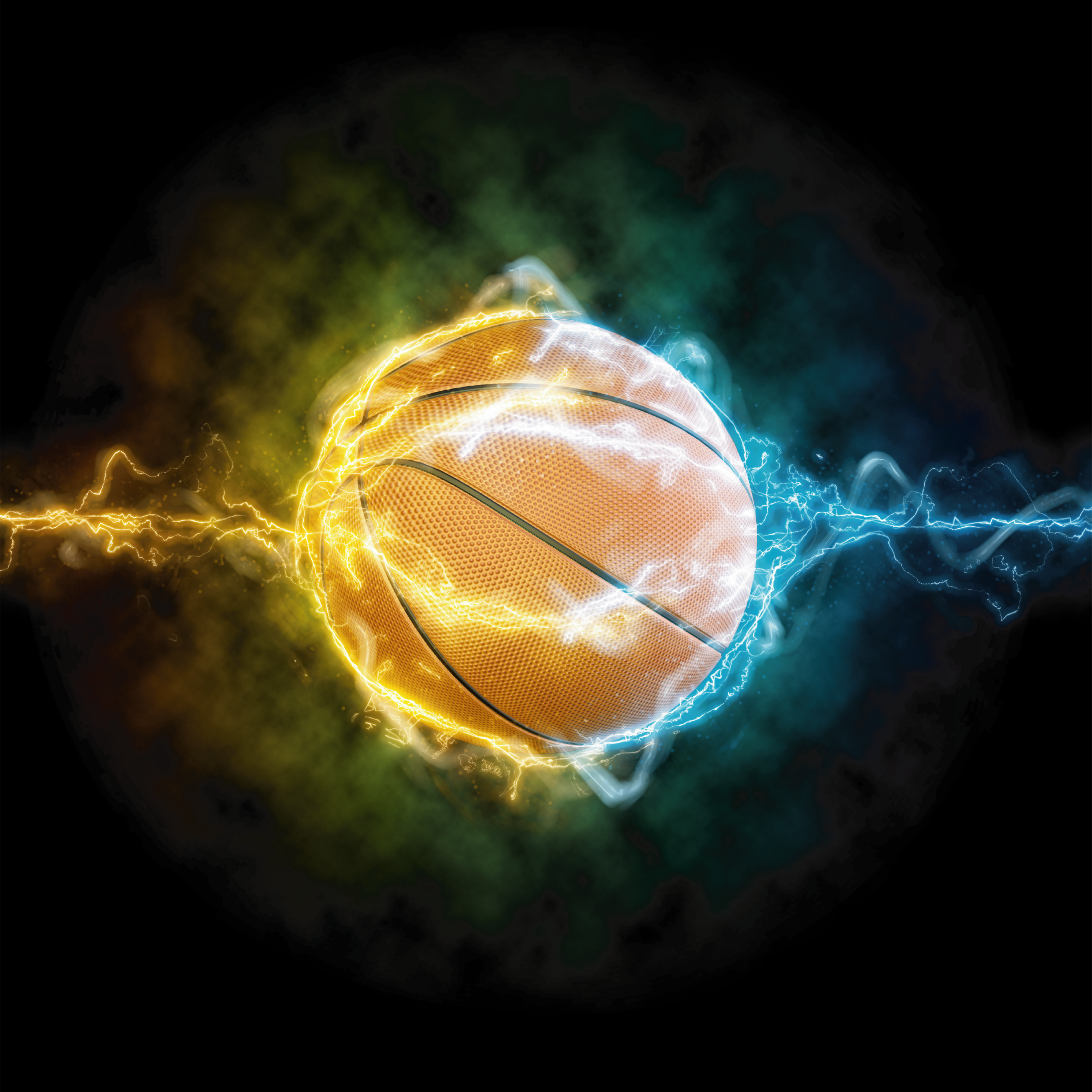 Jugendzimmer poster wasser und feuer basketball - TenStickers
