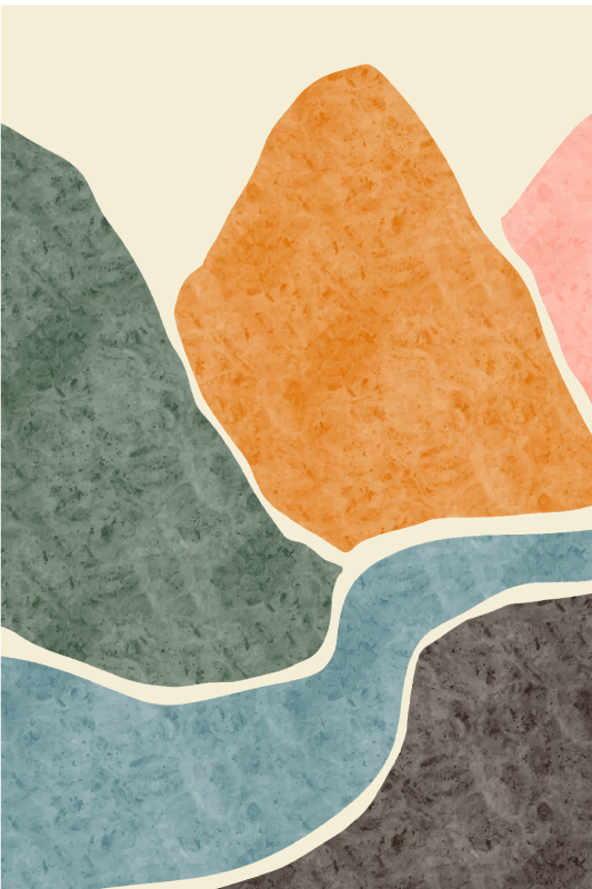 Poster wohnzimmer moderne abstrakte malerei - TenStickers