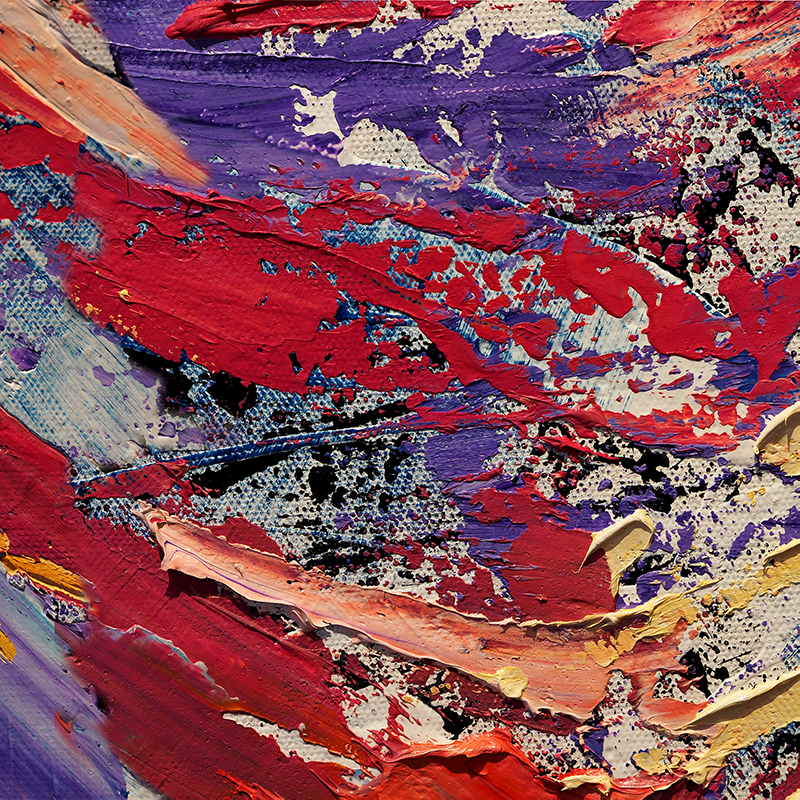 Poster wohnzimmer farbensplash gemälde - TenStickers