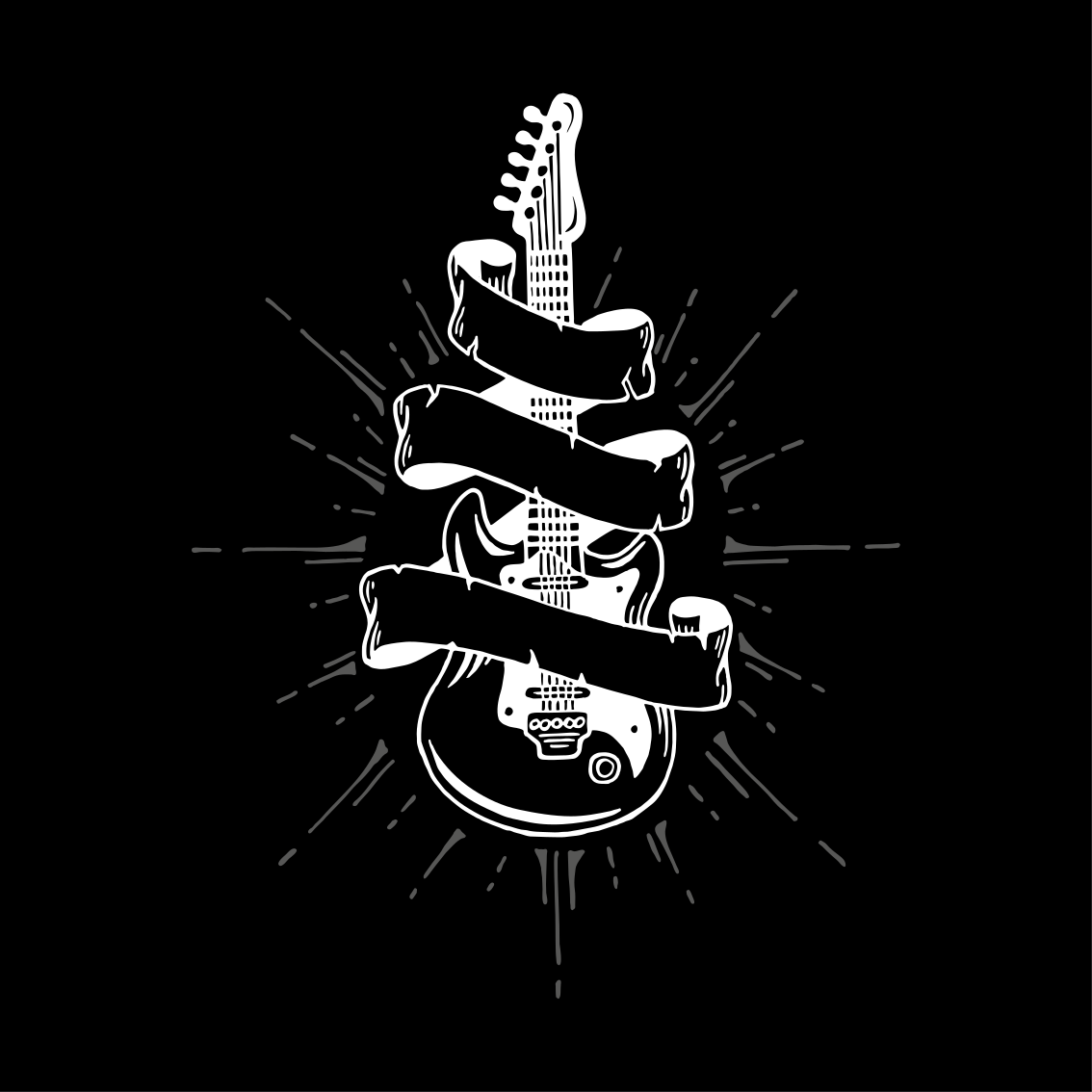 Poster wohnzimmer gitarre - TenStickers